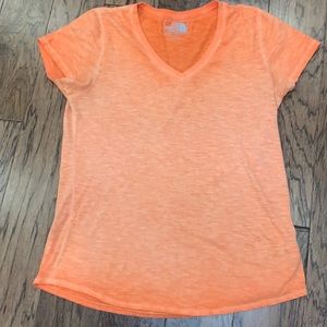North Face orange size large tshirt